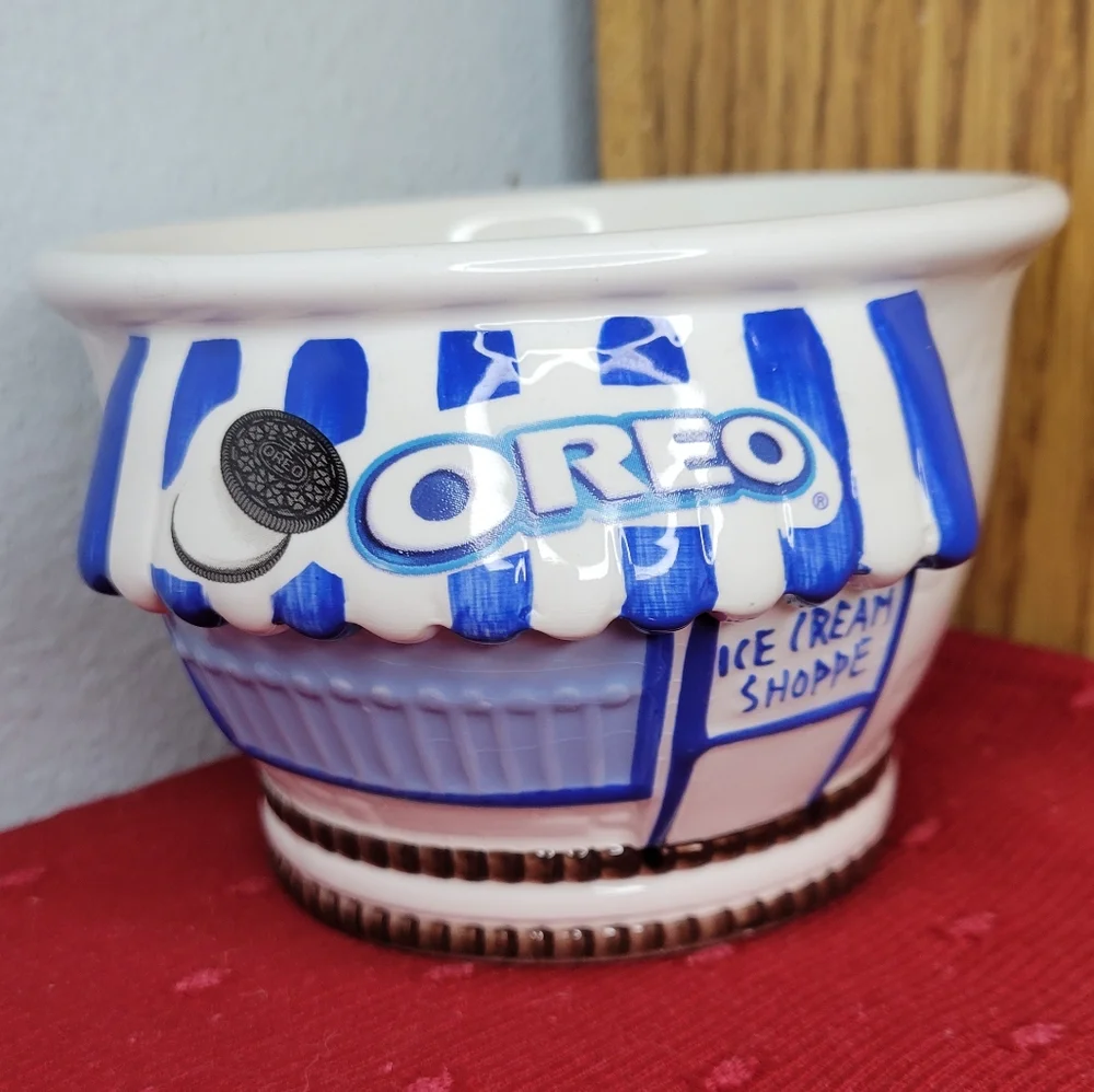 Vtg Oreo Cookie Ice Cream Sundae Ceramic Dessert Bowl Dish